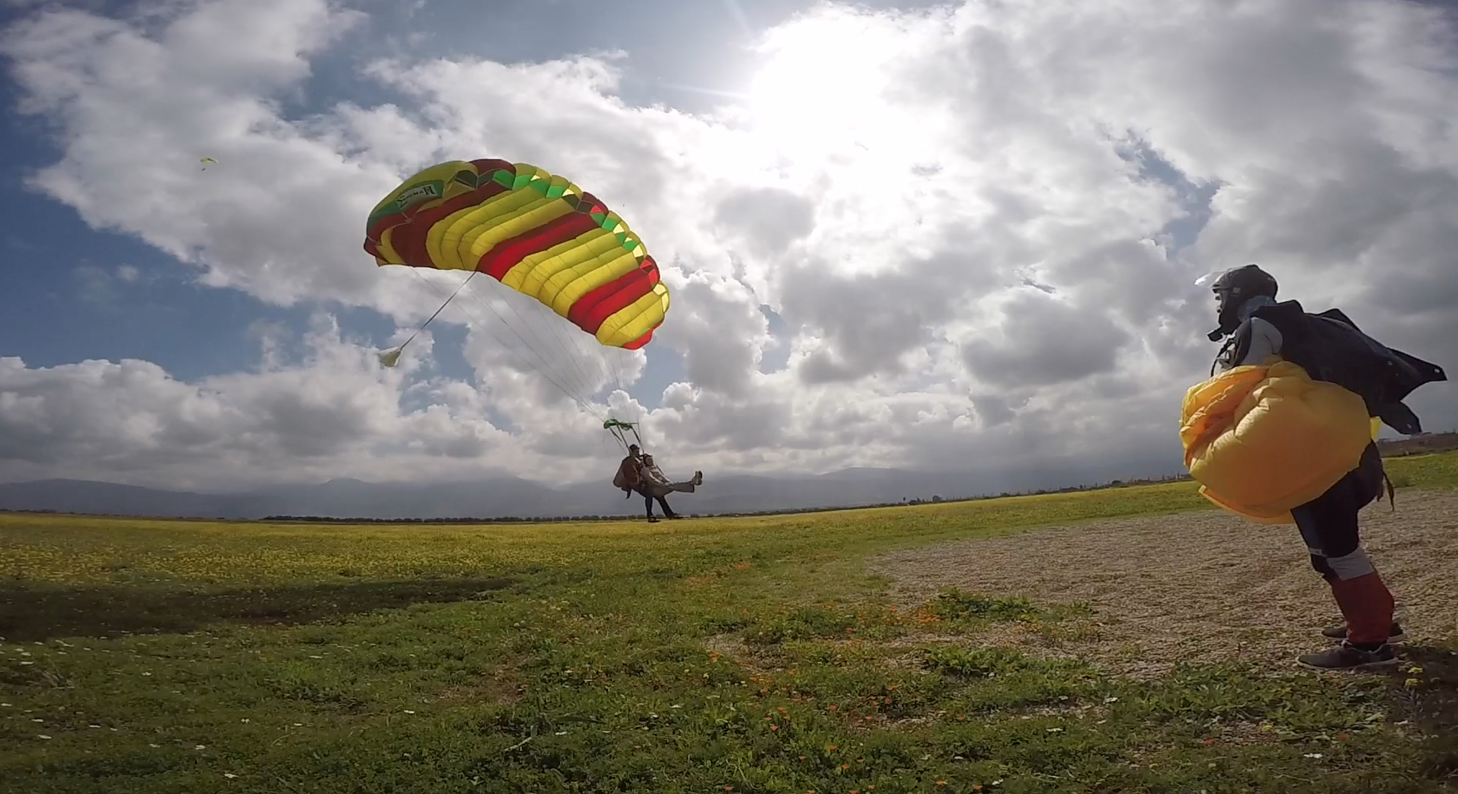 Saut en tandem - L'atterrissage